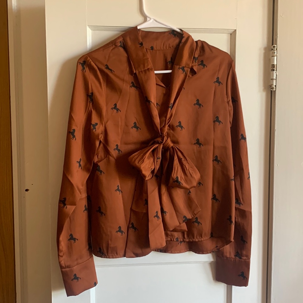 Tie front blouse